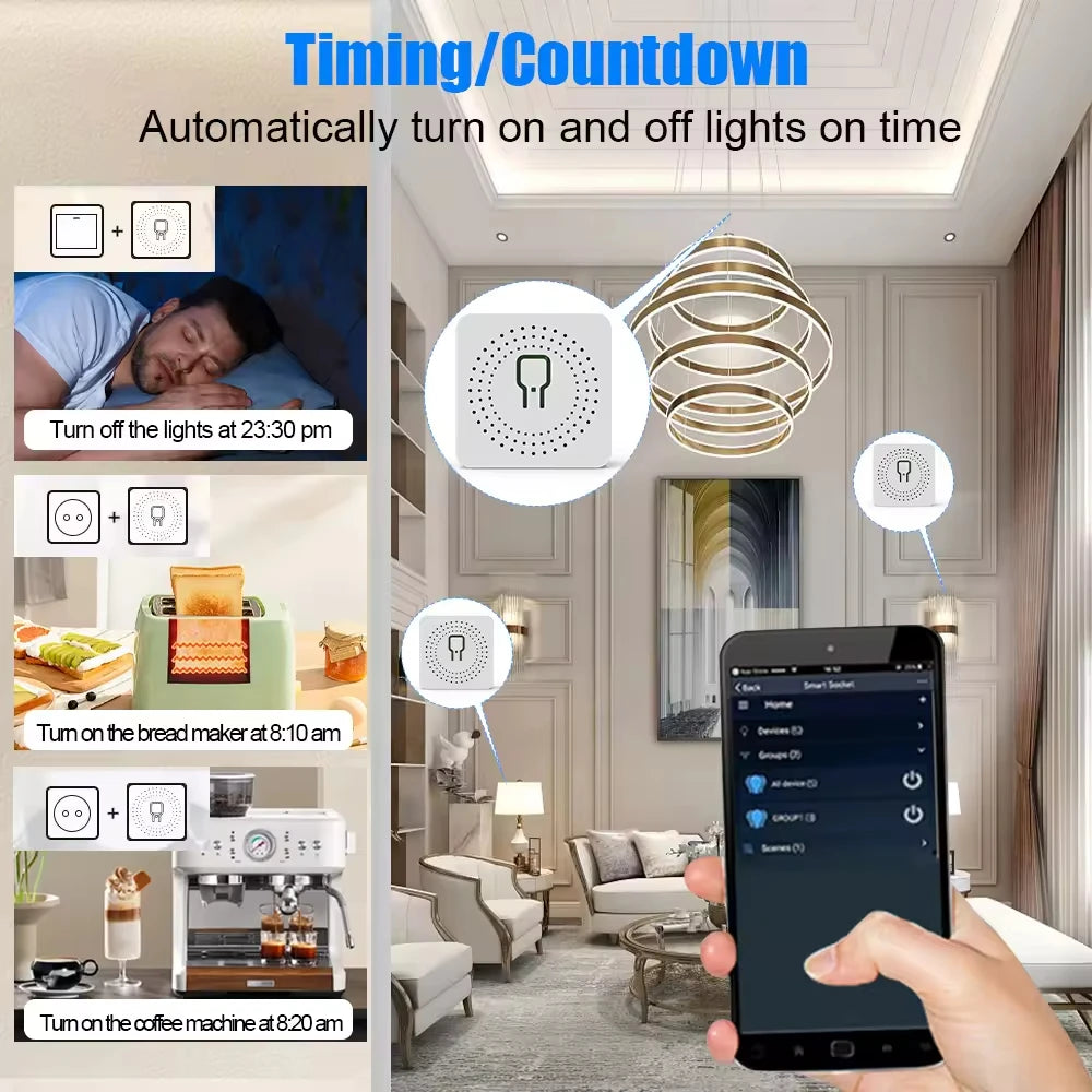 LakiSmart Pro 16A Zigbee 3.0 Mini Smart Switch Module - Two-Way Control - Works with Home Assistant & Zigbee2MQTT