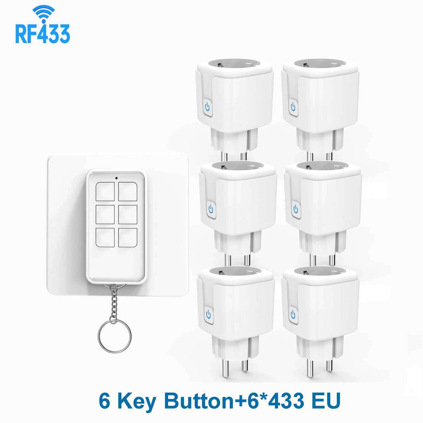 European standard remote control socket RF433 wireless magnetic suction free-wiring remote control socket switch