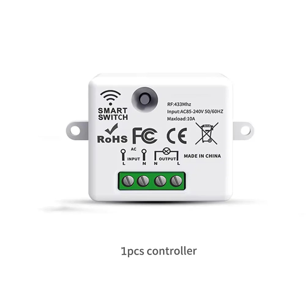 Smart Wireless Switch RF433 Self-Powered Push Button Wall Panels Remote Controller Light Switch Waterproof Wall Switch