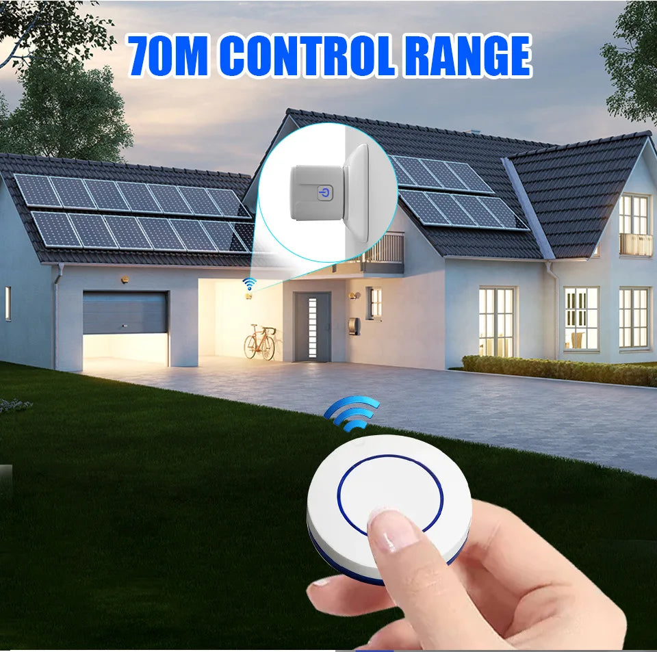 Self-powered 20m remote control smart plug and socket 16A/240V waterproof IP44 industrial-grade brass wall penetration number