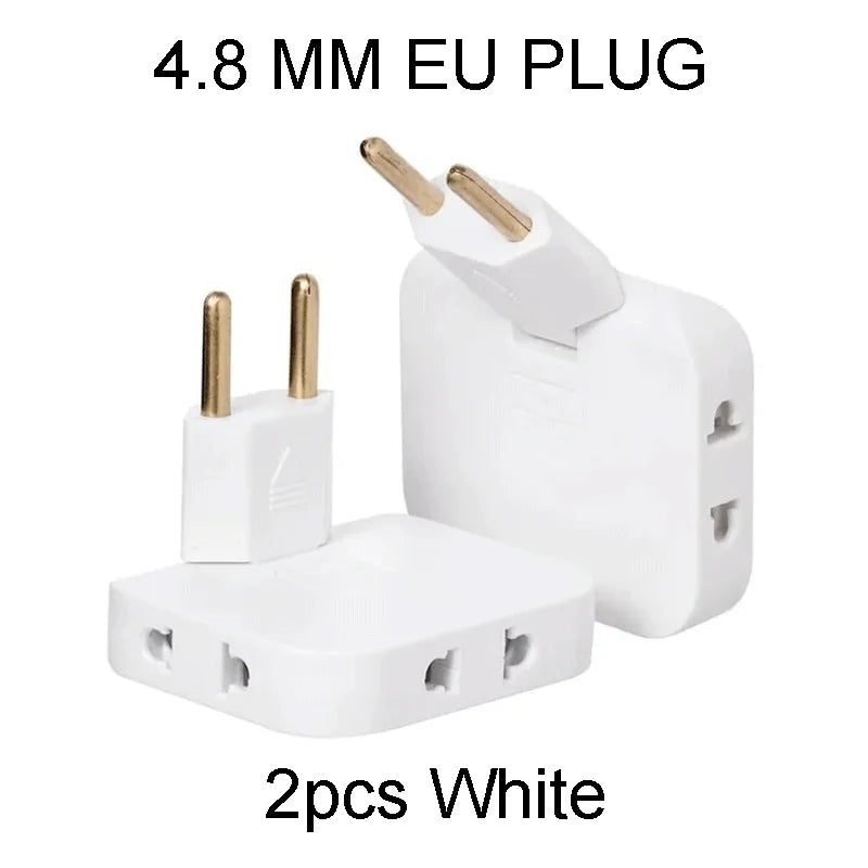 EU Travel Adapter 3 in 1 US To EU Electrical Socket Power Adapters CA MX US To KR Plug Power Adaptor Power Converter AC Outlet