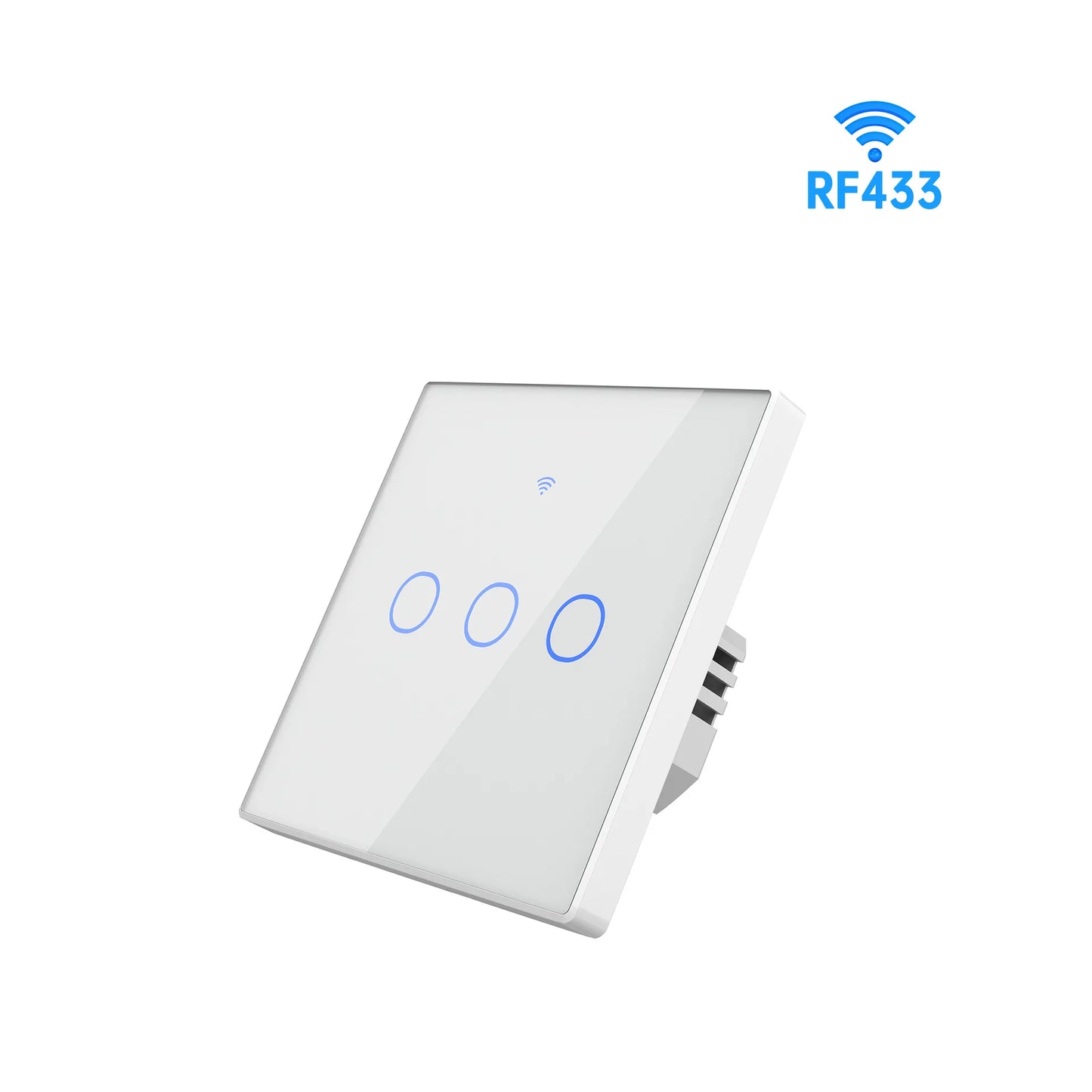 TUYA WiFi RF433 Wall Touch Switch - Suitable for EU lamps. Compatible with Alexa and Google Home. Remote 1/2/3/4 sockets.