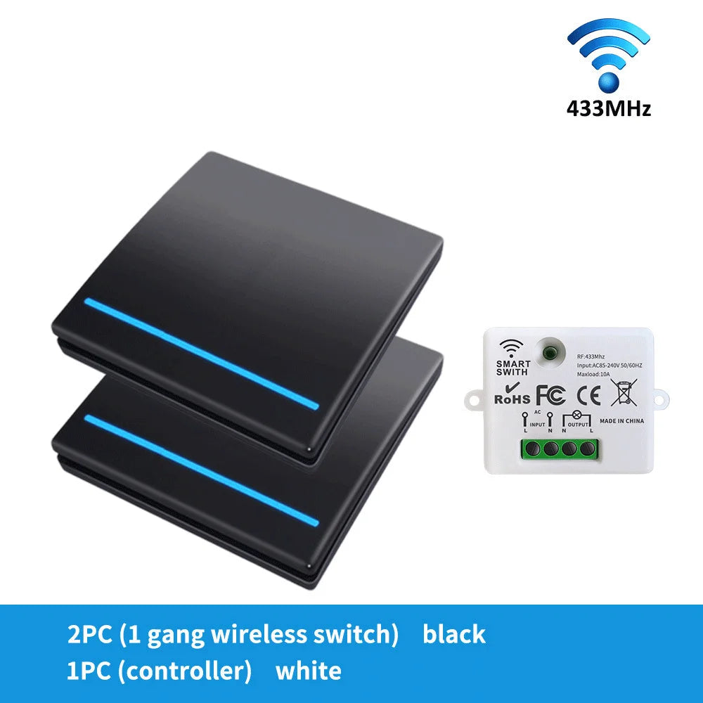 RF433 smart switch voice control Alexei Google 100-meter range application control smart home lighting Easy DIY