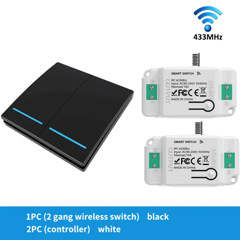 TUYA WiFi+RF433 Smart Switch Wireless Remote Control Switch On/Off Device Can Be Easily Attached to Remote Alexa