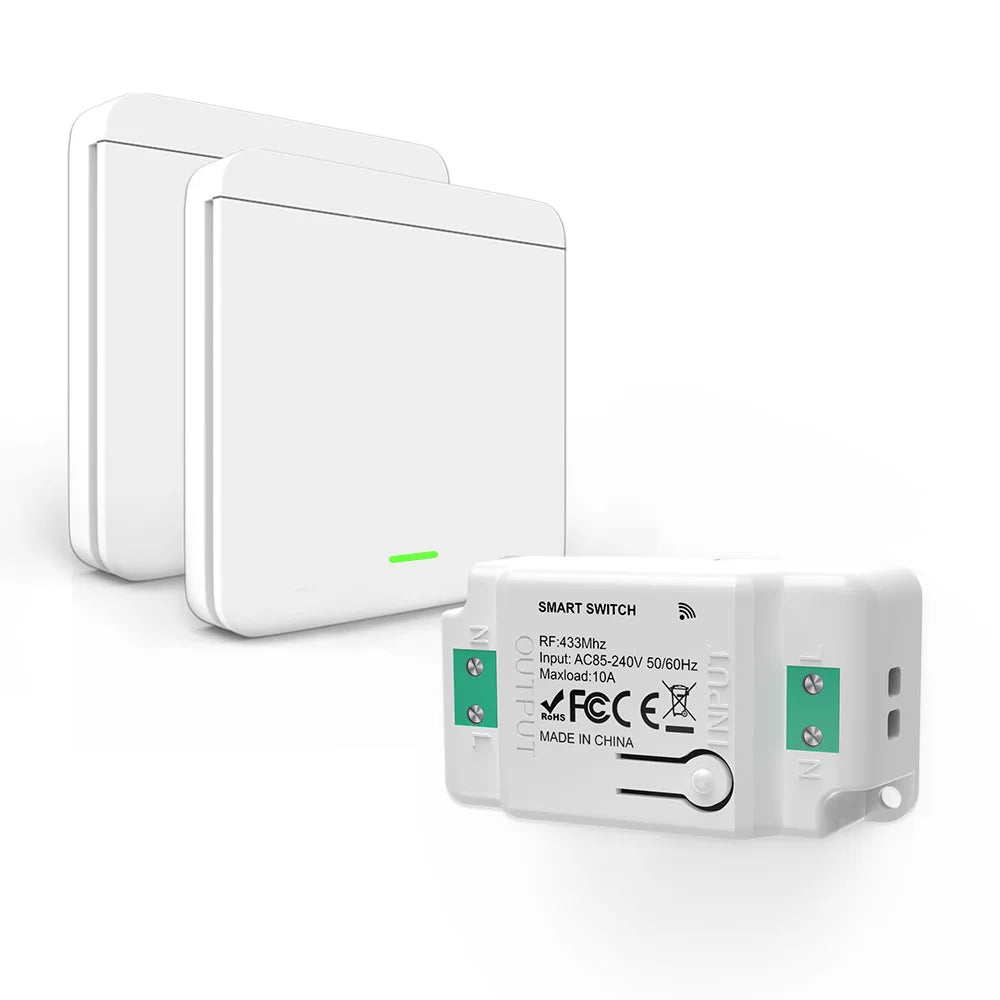 Wireless remote control switch RF433, freely attached antenna, indoor and outdoor staircase switch