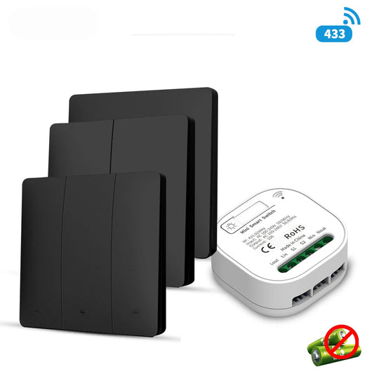 Self-powered large-panel lever remote control switch intelligent controller - Wireless control master device