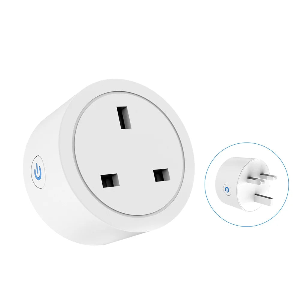 Tuya wifi Smart Socket 20A voice mobile phone Remote control zigbee3.0 with Relay British Standard Plug