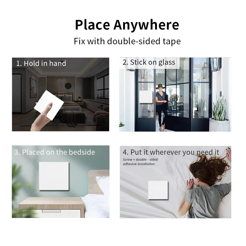 Smart Wireless Switch RF433 Self-Powered Push Button Wall Panels Remote Controller Light Switch Waterproof Wall Switch