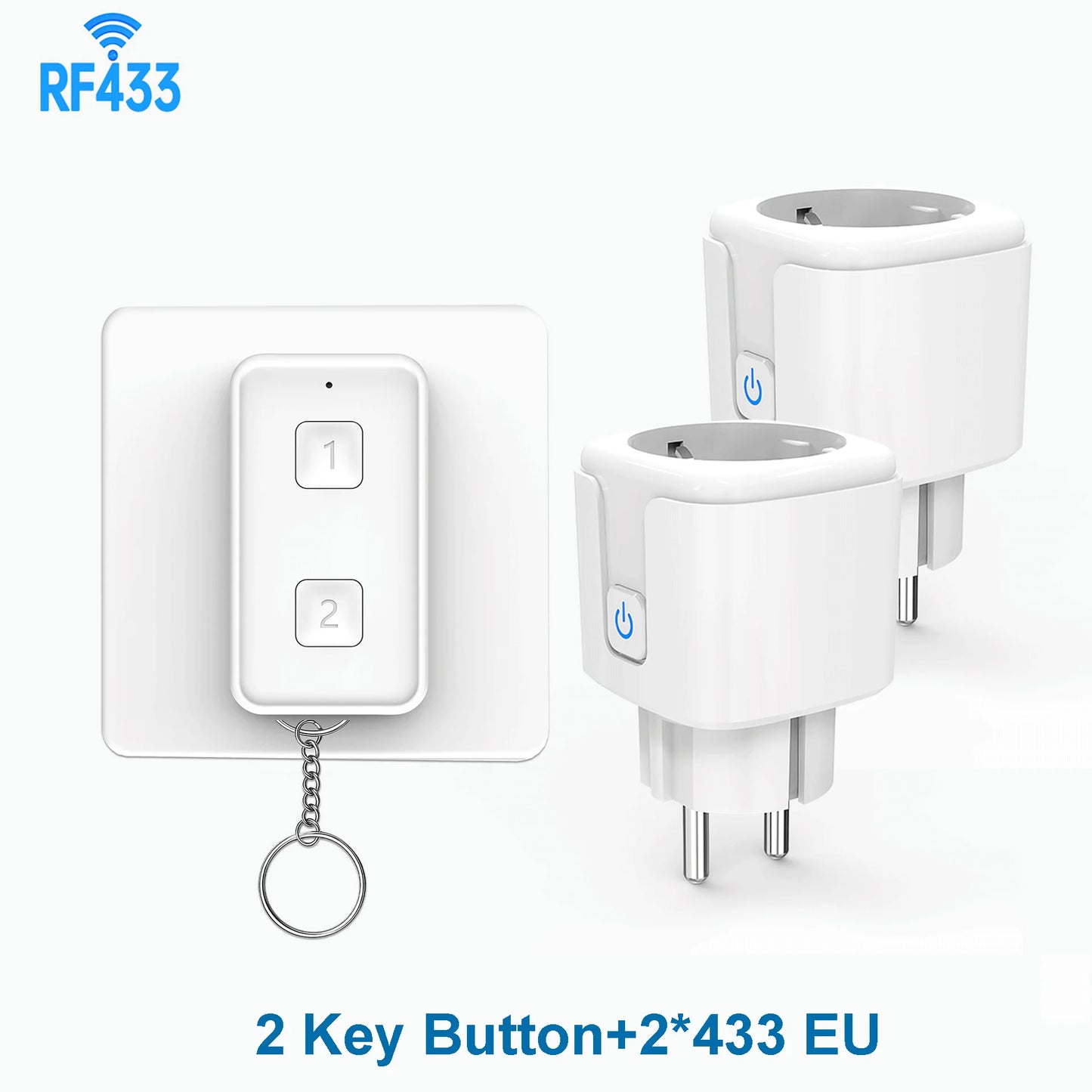 European standard remote control socket RF433 wireless magnetic suction free-wiring remote control socket switch