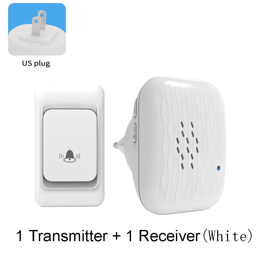 Wireless doorbell - Home ultra-long-distance electronic remote control digital chime doorbell - Child and elderly person wireles