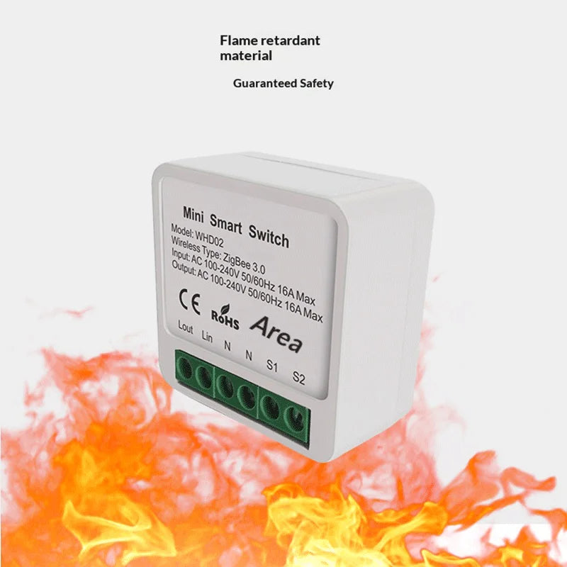 Zigbee 16A smart switch, Alexa Google Assistant compatible, bidirectional stable low-power relay, wall-mounted, requires a hub