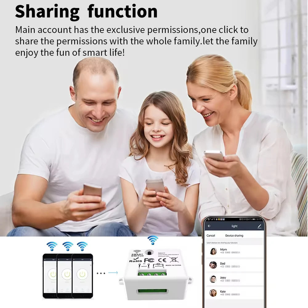 Zigbee Smart Switch Kit 1, 2, 3 sets with wireless touch remote control and Alexa Google Assistant voice command