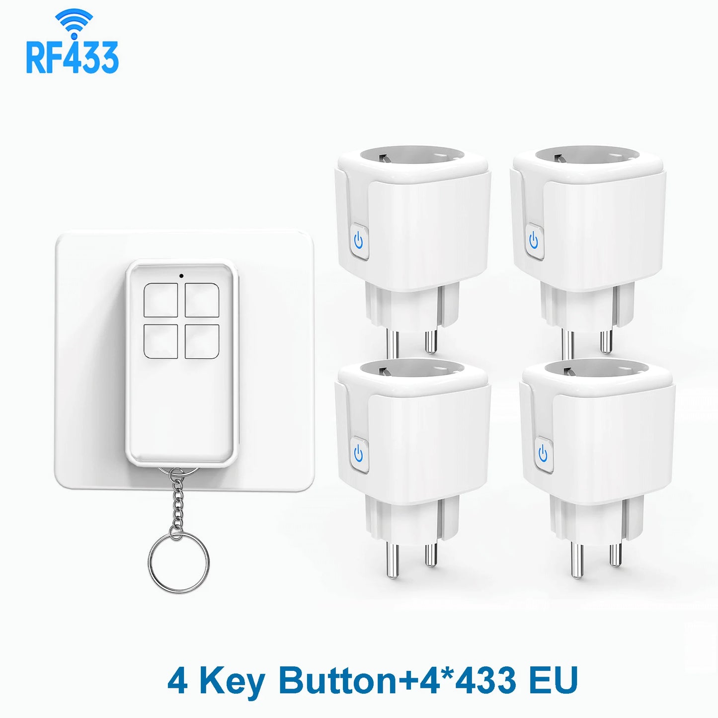 European standard remote control socket RF433 wireless magnetic suction free-wiring remote control socket switch