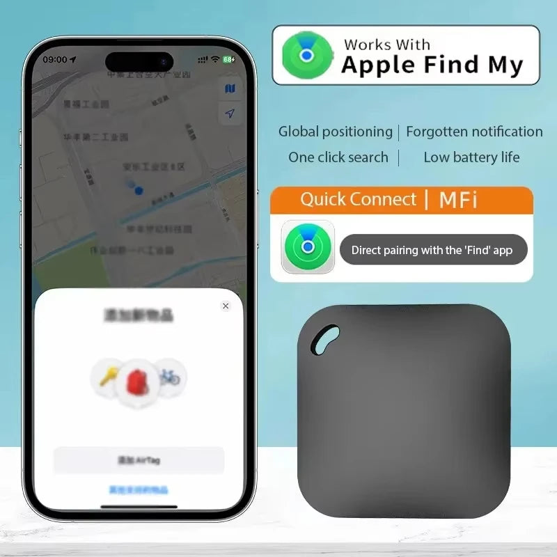 Smart Bluetooth FindMy loss prevention device, compatible with ITag for loss prevention alerts, suitable for pet search, etc.