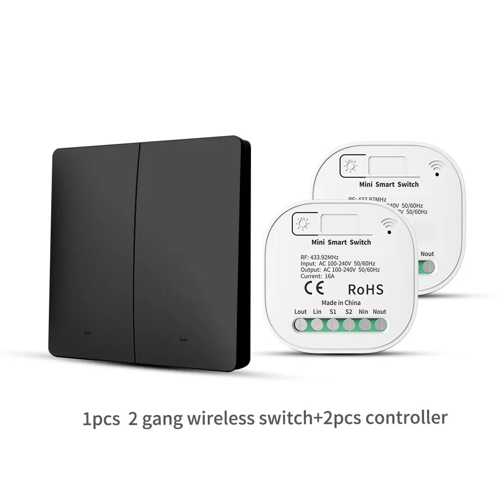 Self-powered large-panel lever remote control switch intelligent controller - Wireless control master device