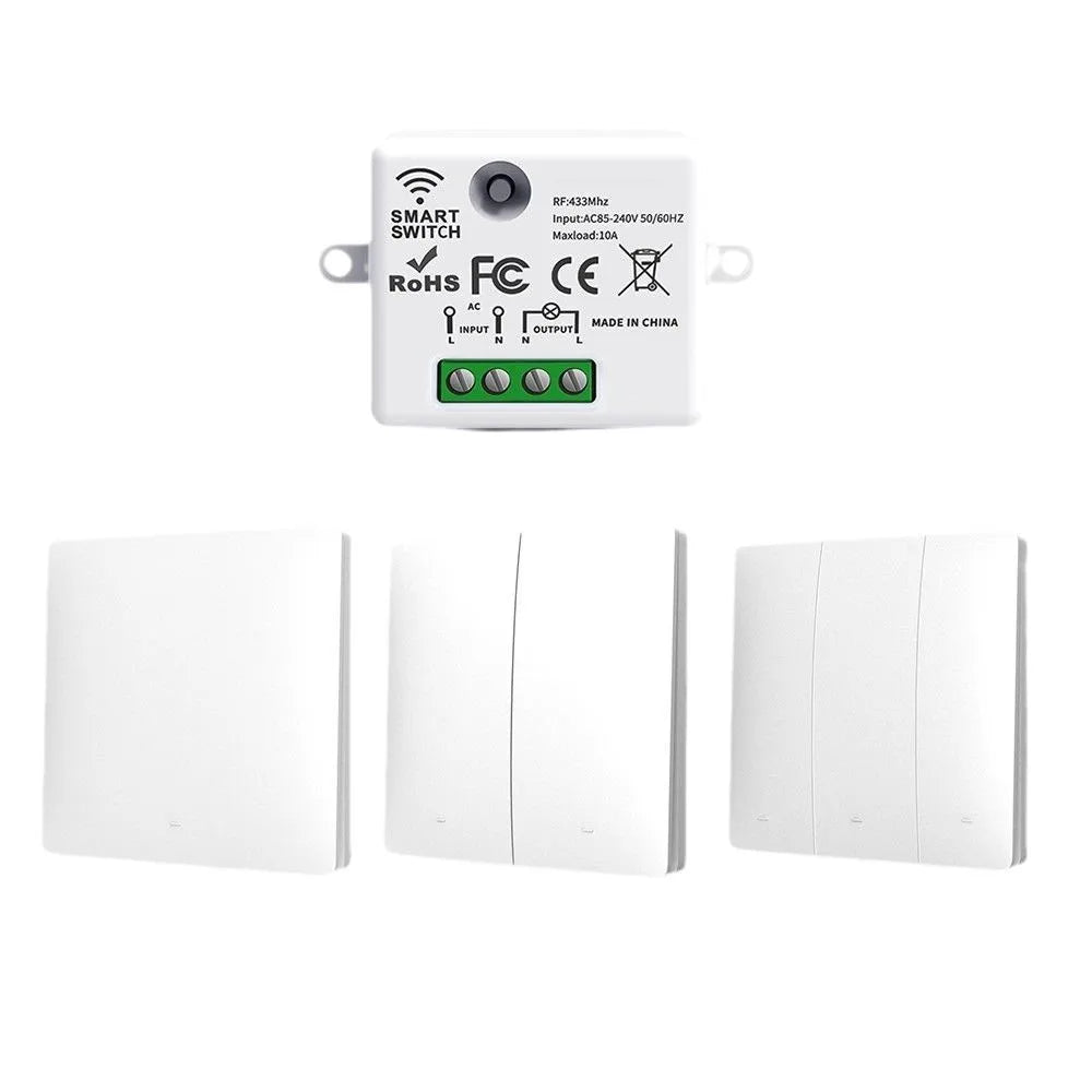Self-powered RF433 remote control switch Kinetic energy switch can be freely attached cross-border staircase switch multi-on mul