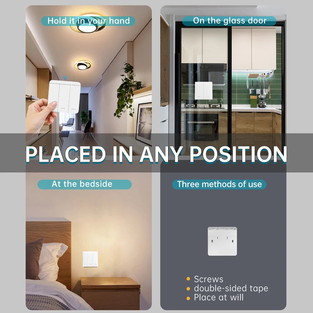 RF433 wireless remote control switch for easy wireless installation. Intelligent control of lighting and electrical appliances.