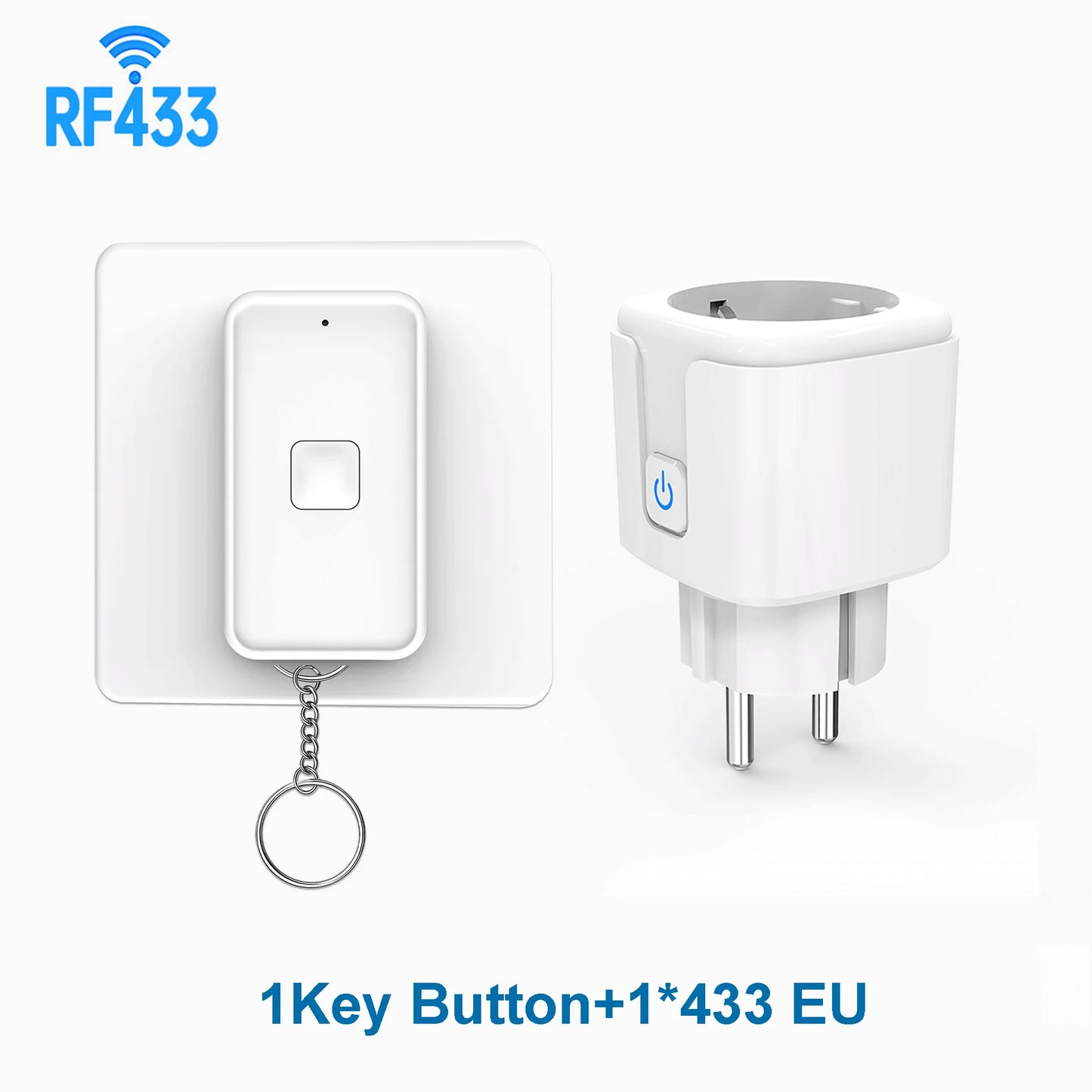 European standard remote control socket RF433 wireless magnetic suction free-wiring remote control socket switch