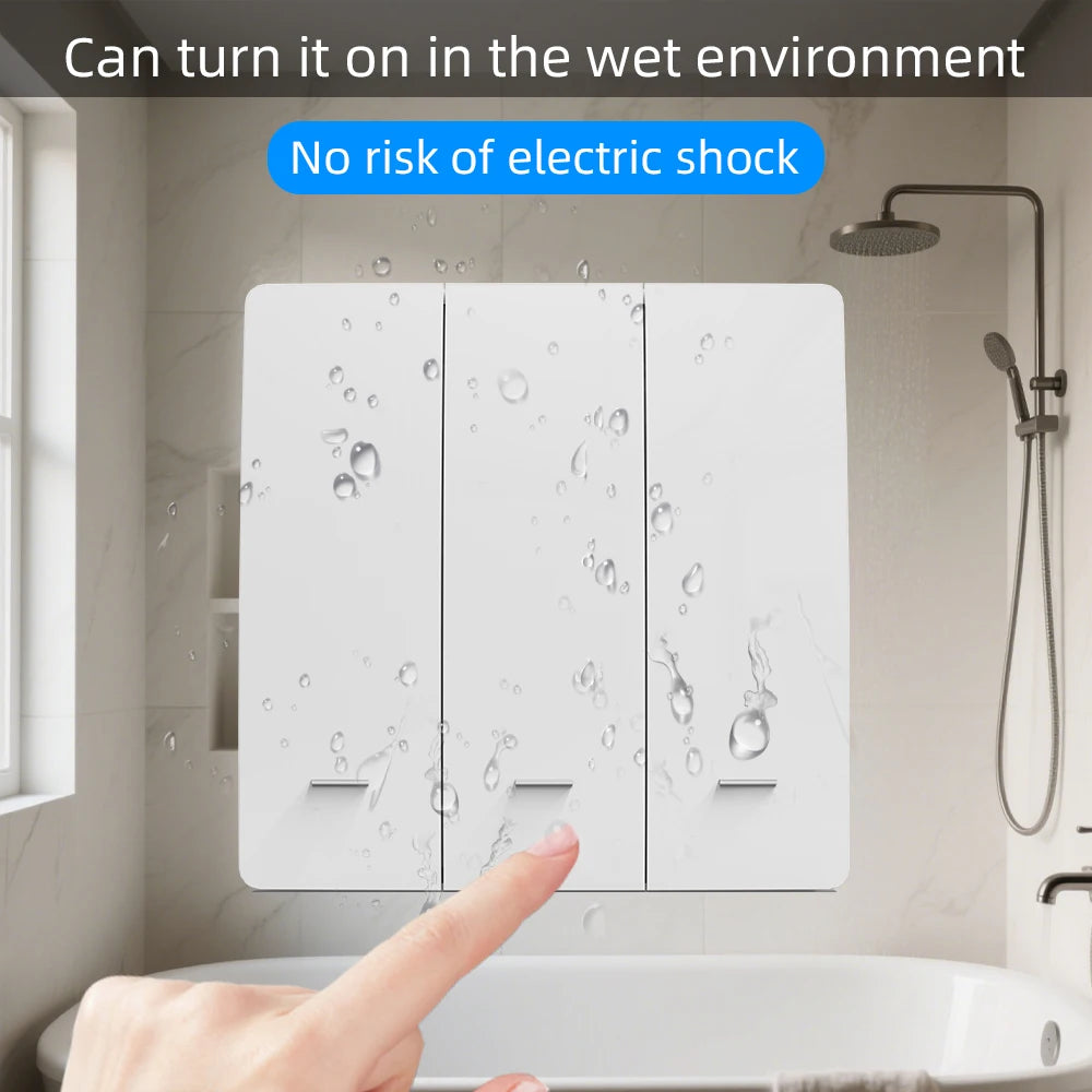 Tuya WiFi + RF433 Wireless Wall Switch Kit, Works with Alexa & Google Home, 16A Smart Receiver Module