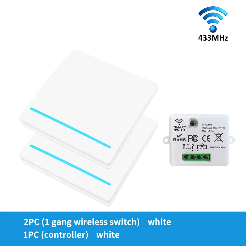 RF433 smart switch voice control Alexei Google 100-meter range application control smart home lighting Easy DIY