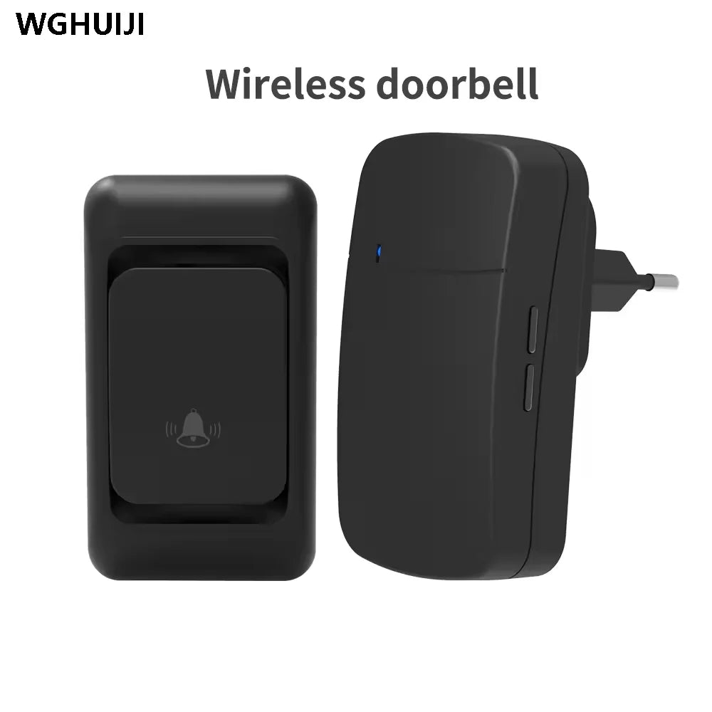 Outdoor wireless doorbell, 300-meter waterproof computer chime kit, garage, EU/UK family garden apartment