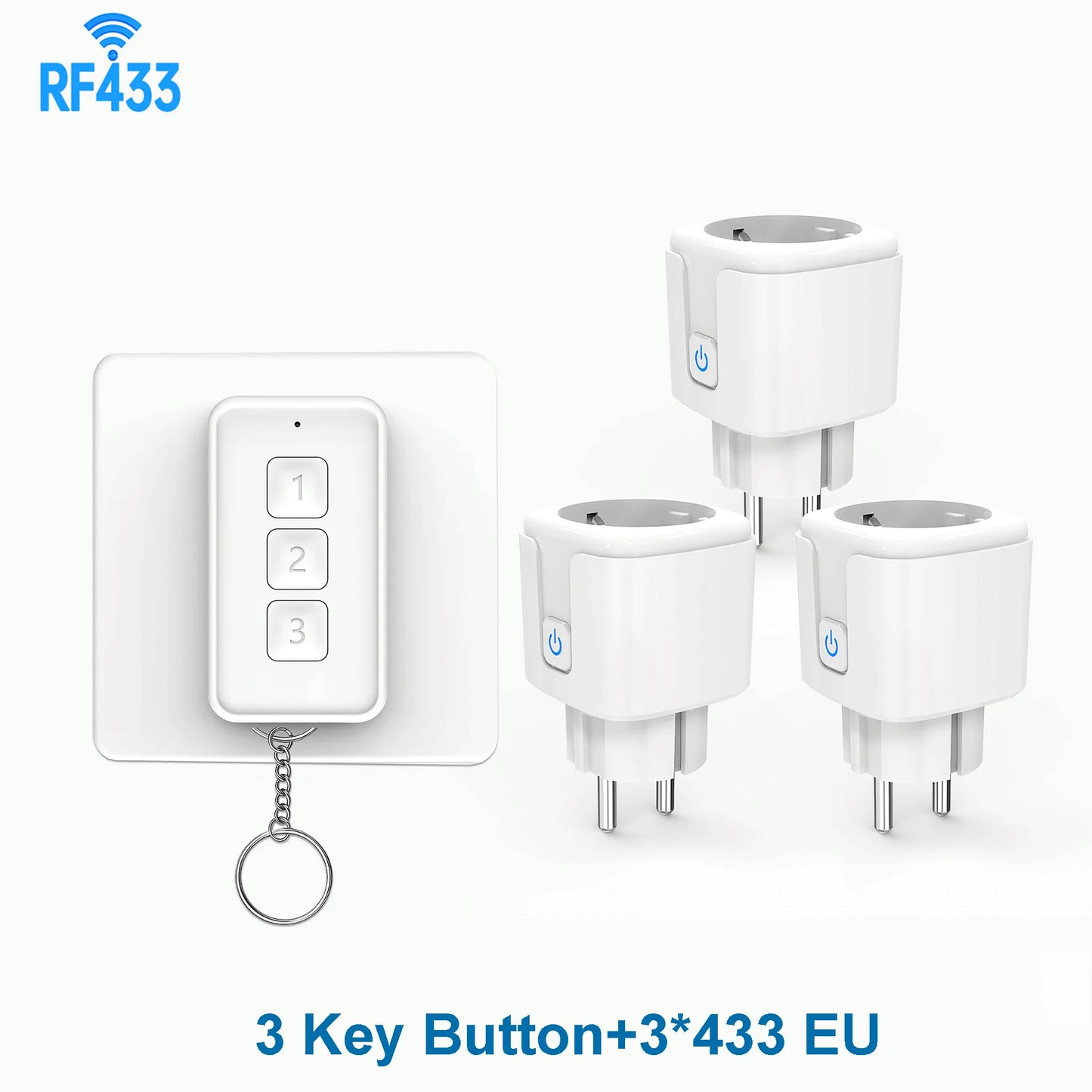European standard remote control socket RF433 wireless magnetic suction free-wiring remote control socket switch
