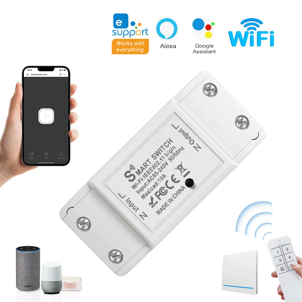 TUYA WiFi smart on/off switch, mobile wireless remote control, timing switch, smart home modification part