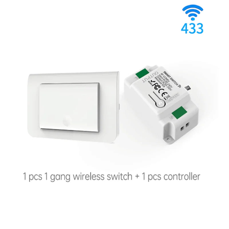 Wireless remote control switch RF433 - US standard, free sticker remote control on-off switch for lighting, model 120