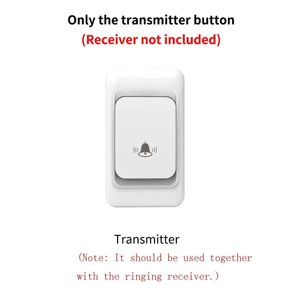 Wireless doorbell - Home ultra-long-distance electronic remote control digital chime doorbell - Child and elderly person wireles