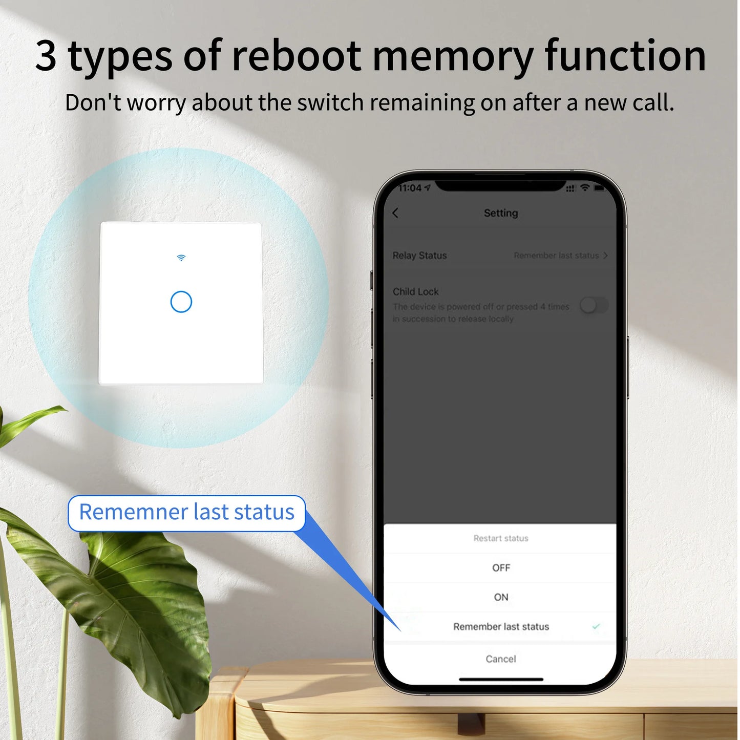 Tuya WiFi Smart Switch, home smart wireless control panel, alexa voice glass touch switch