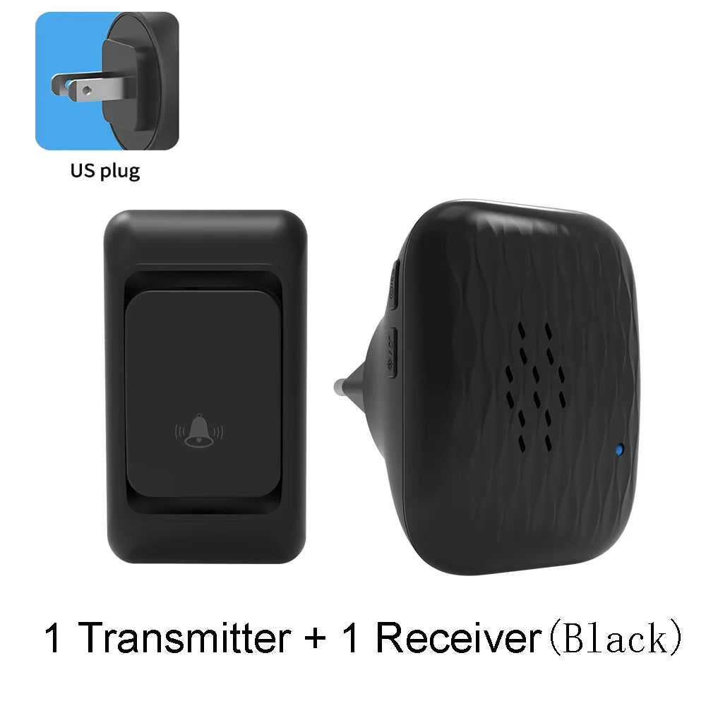 Wireless doorbell - Home ultra-long-distance electronic remote control digital chime doorbell - Child and elderly person wireles