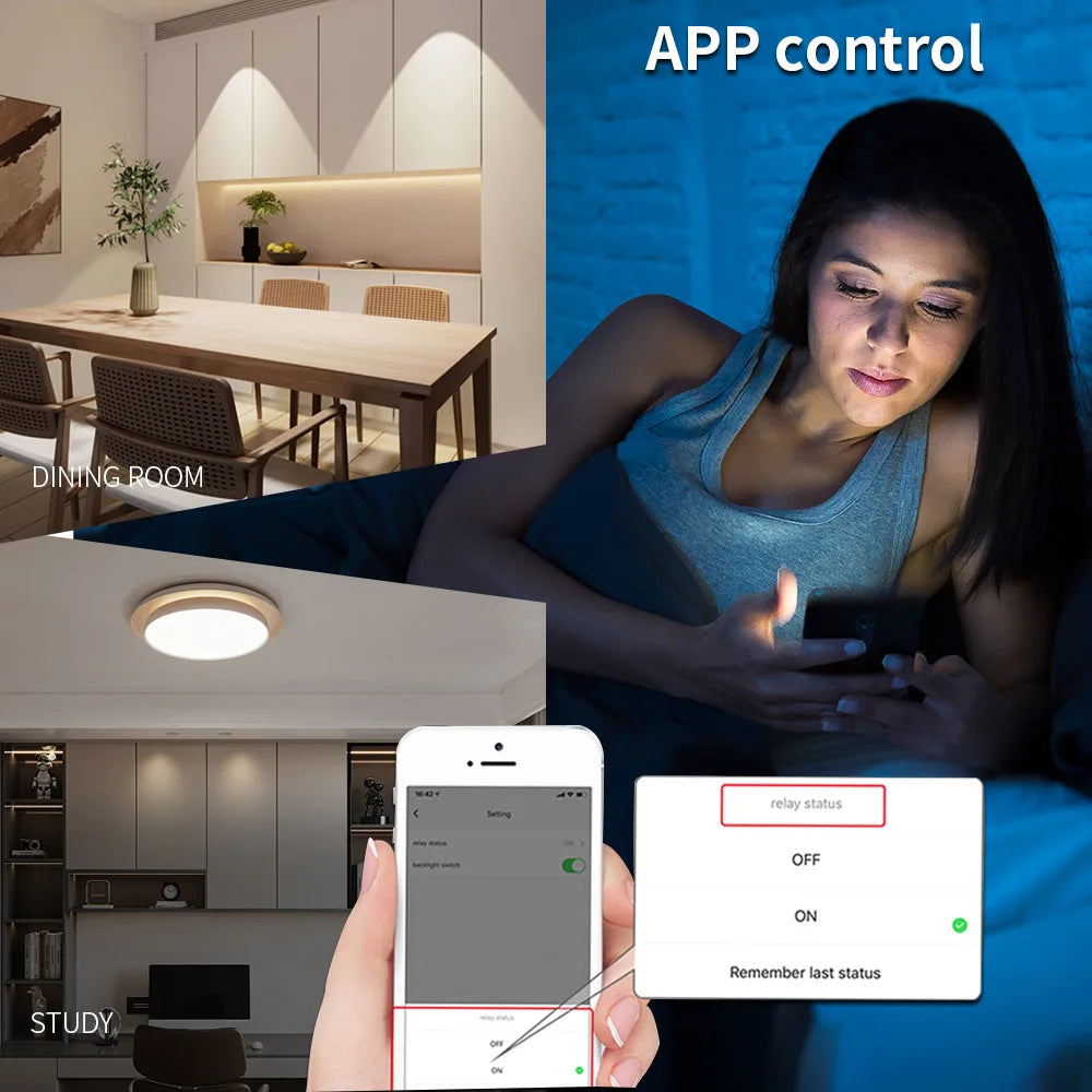 Tuya WiFi Smart 86-type wall-mounted switch with 8 buttons, single hot wire, remote control available, voice-controlled
