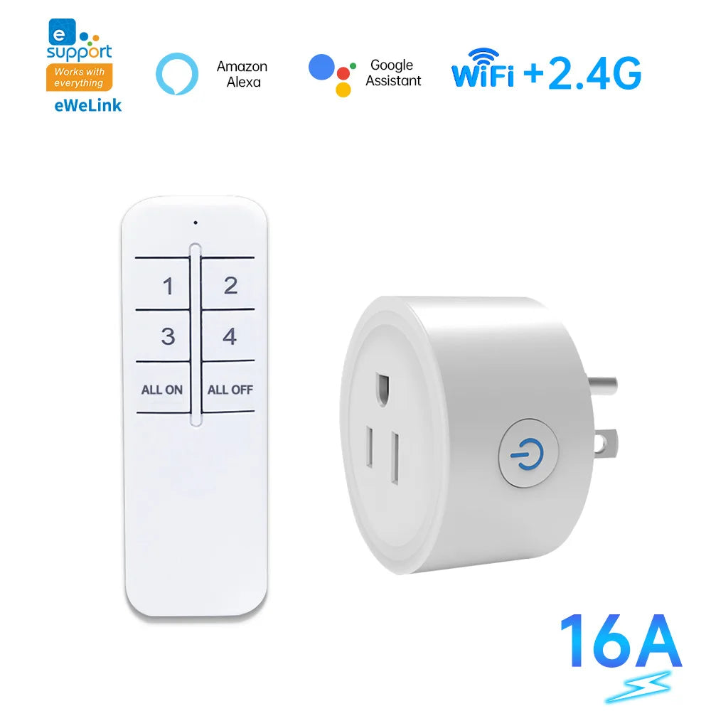 WiFi eWeLink  Smart socket support eWeLink APP control Alexa Google home voice control
