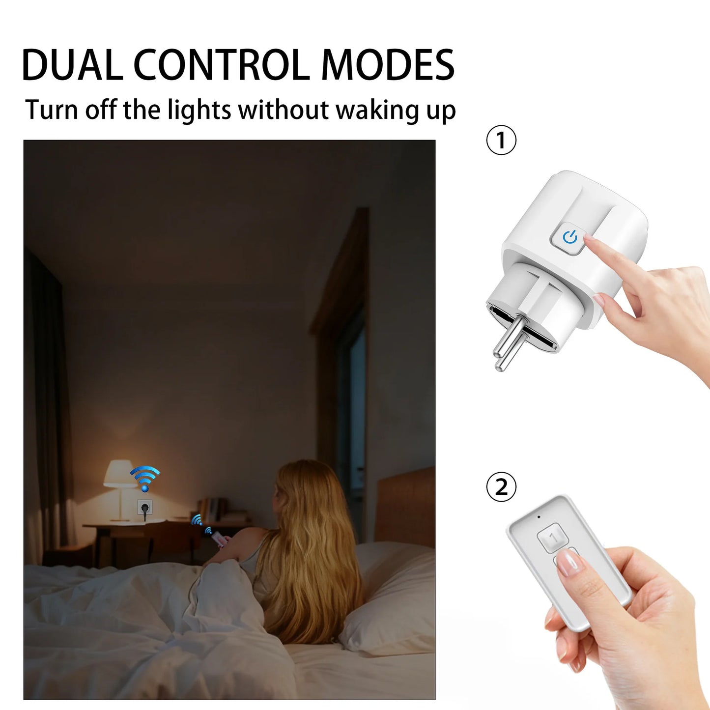 European standard remote control socket RF433 wireless magnetic suction free-wiring remote control socket switch