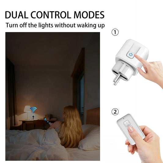 European standard remote control socket RF433 wireless magnetic suction free-wiring remote control socket switch