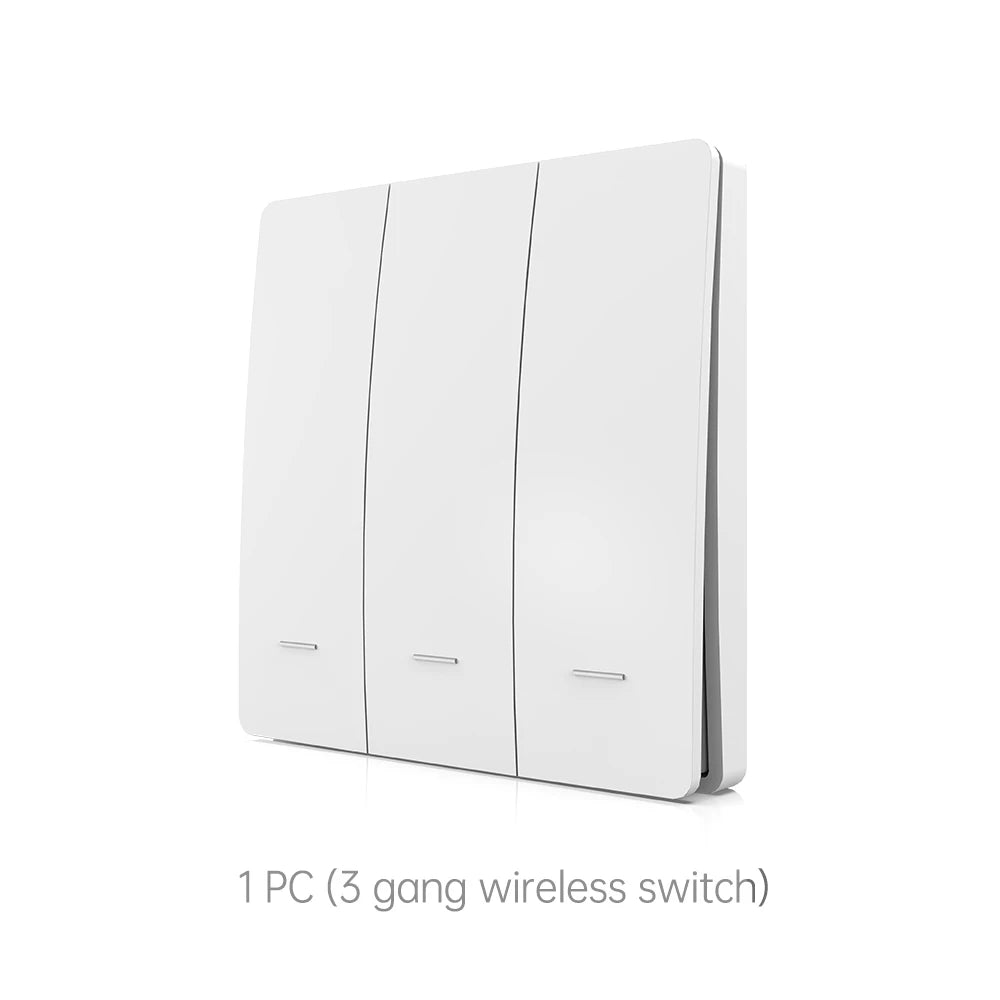 RF433 intelligent wireless switch module kit, self-powered remote AC 100-250V 10A receiver controller, lamp and electrical autom