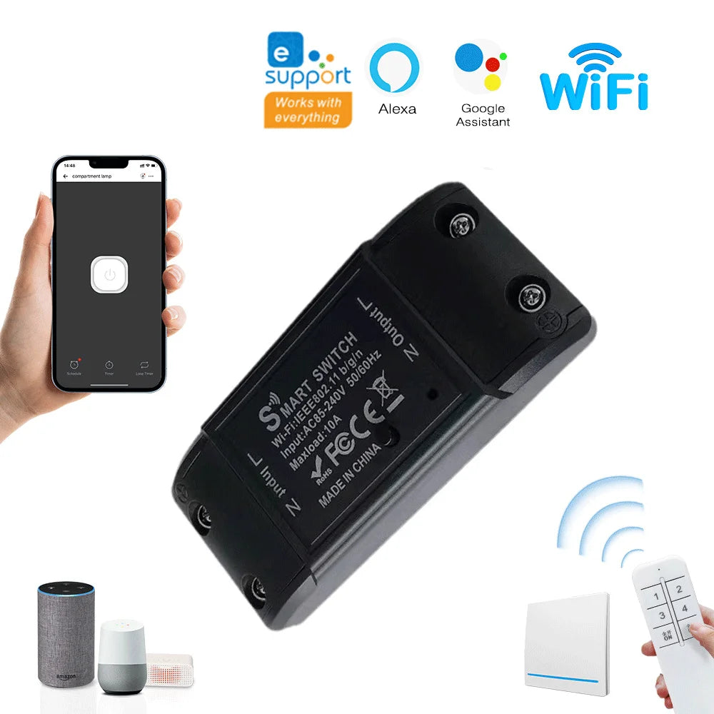 TUYA WiFi smart on/off switch, mobile wireless remote control, timing switch, smart home modification part