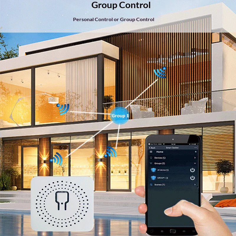 Zigbee 16A smart switch, Alexa Google Assistant compatible, bidirectional stable low-power relay, wall-mounted, requires a hub