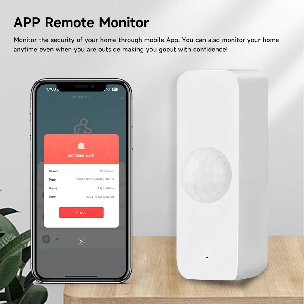 Tuya WiFi/Zigbee PIR Motion Sensor Smart Home Human Body Infrared Detector Security Smart Life Works With Alexa Google