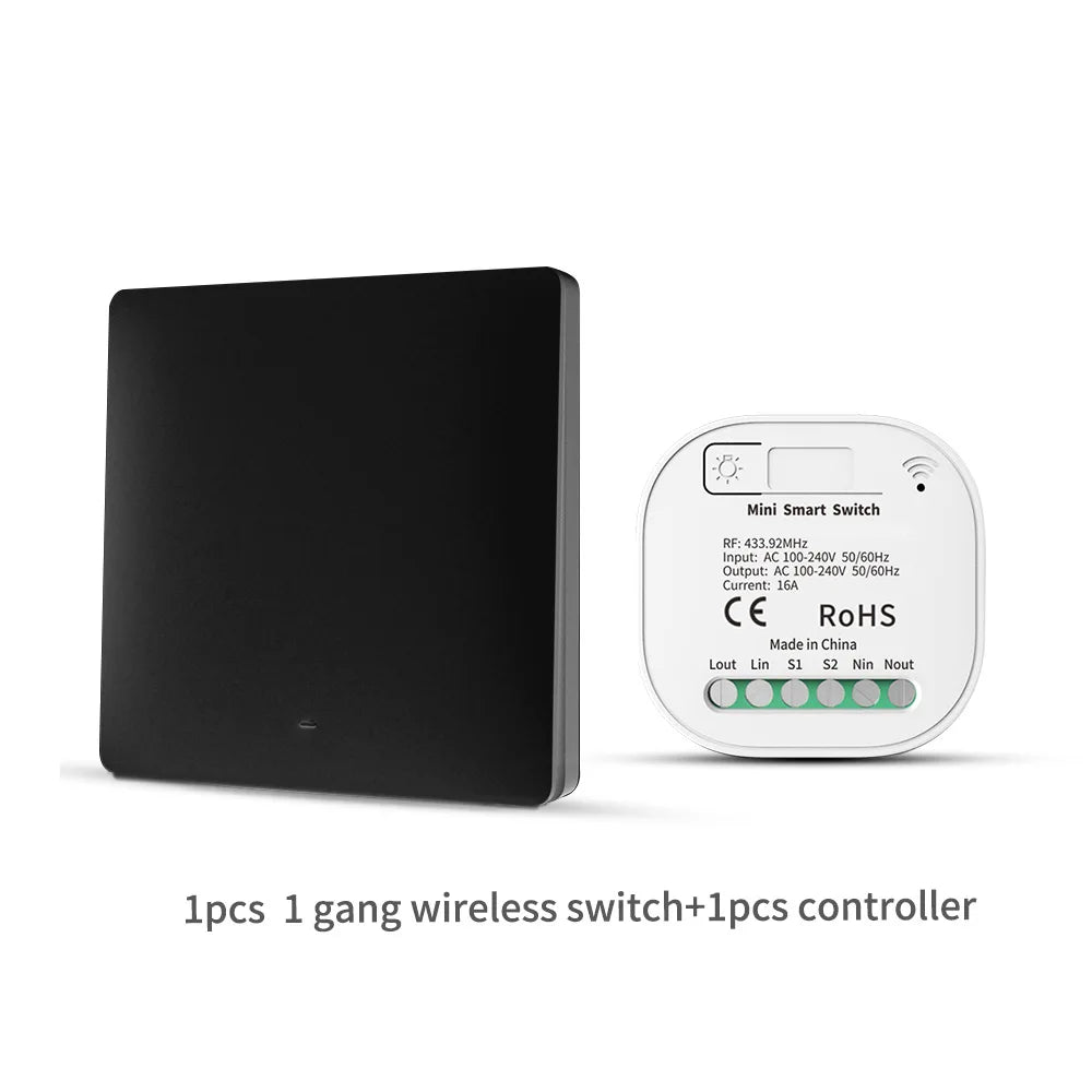 Self-powered large-panel lever remote control switch intelligent controller - Wireless control master device