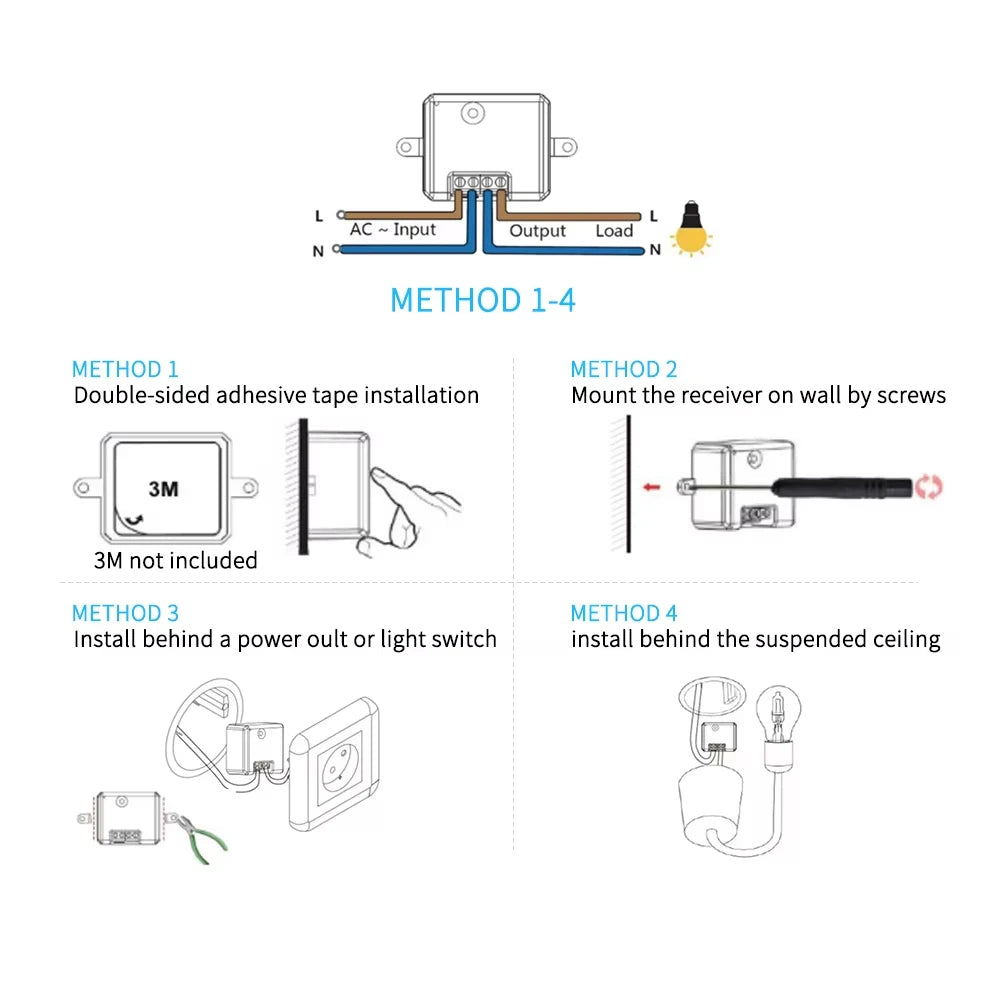Smart Wireless Switch RF433 Self-Powered Push Button Wall Panels Remote Controller Light Switch Waterproof Wall Switch