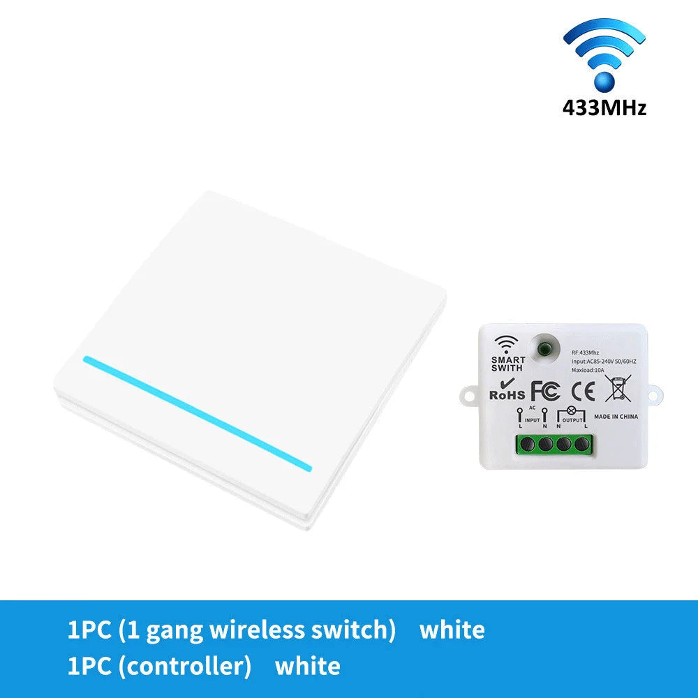 RF433 smart switch voice control Alexei Google 100-meter range application control smart home lighting Easy DIY