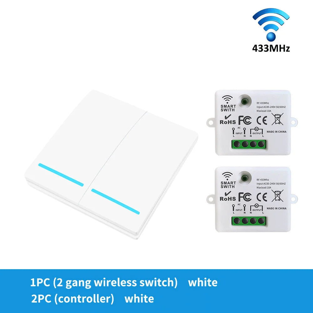 RF433 smart switch voice control Alexei Google 100-meter range application control smart home lighting Easy DIY