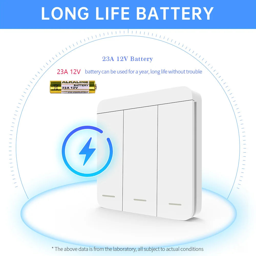Wireless remote control switch RF433, freely attached antenna, indoor and outdoor staircase switch