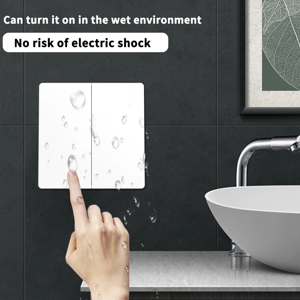 SIXWGH 433MHz Smart Wireless Switch 10A/AC100-240V Waterproof/No Wiring Installation Smart Remote Control Home