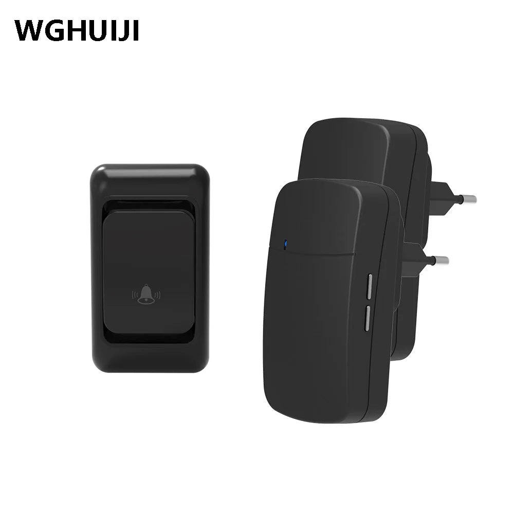 Outdoor wireless doorbell, 300-meter waterproof computer chime kit, garage, EU/UK family garden apartment