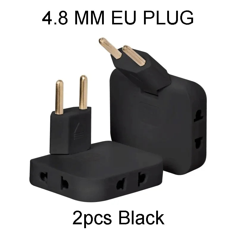 EU Travel Adapter 3 in 1 US To EU Electrical Socket Power Adapters CA MX US To KR Plug Power Adaptor Power Converter AC Outlet