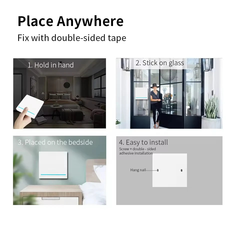 Zigbee Smart Switch Kit 1, 2, 3 sets with wireless touch remote control and Alexa Google Assistant voice command