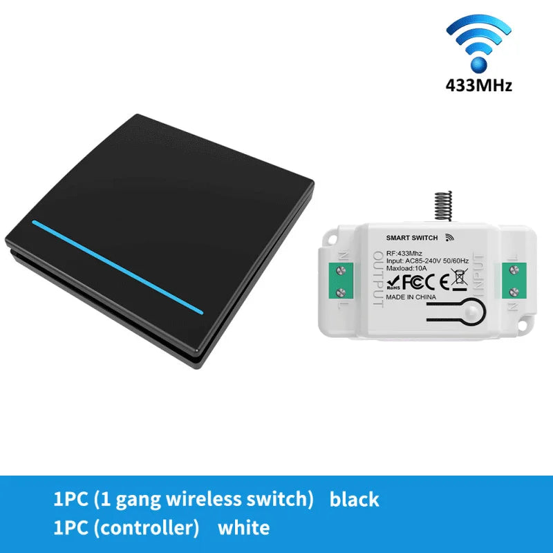 TUYA WiFi+RF433 Smart Switch Wireless Remote Control Switch On/Off Device Can Be Easily Attached to Remote Alexa