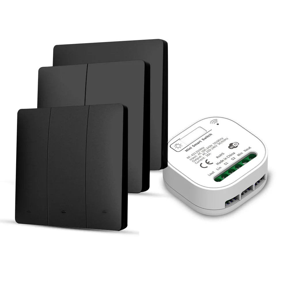 Self-powered large-panel lever remote control switch intelligent controller - Wireless control master device